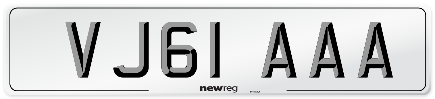 VJ61 AAA Number Plate from New Reg